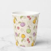 果実パターン 紙コップ (裏面)