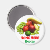 果実パーソナライズされた付き食子供へ品磁石 マグネット (正面/裏面)