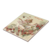 果実ビクトリアンの木の「さくらんぼの妖精」 タイル (側面)