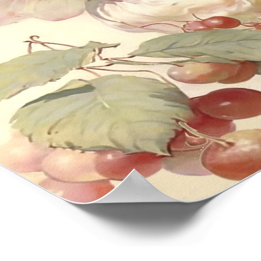 果実ビクトリアンの木の「さくらんぼの妖精」 ポスター (角)