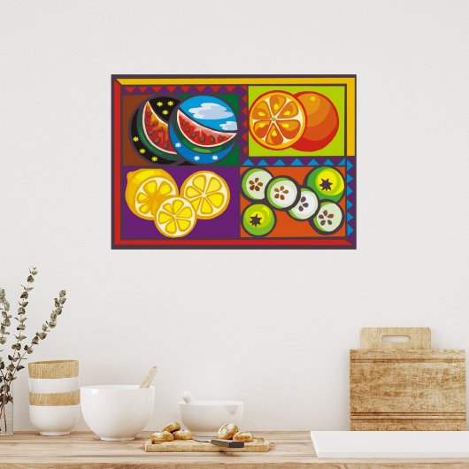 果実ファンシー ポスター (キッチン)