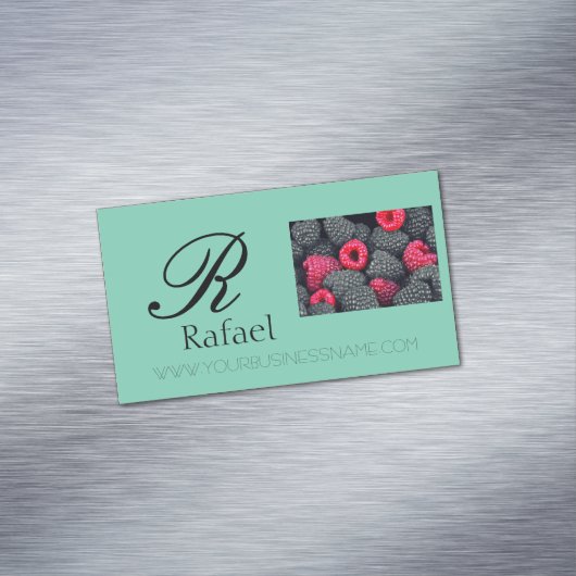 果実フルーツのエレガントな一流のモノグラムビジネス マグネット名刺 (インサイチュ)