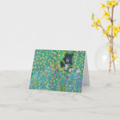 果実ブッシュのツキノワグマ カード (黄色い花)