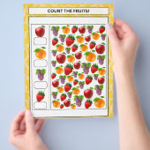 果実ワークシートの棚卸子供へ チラシ (手)