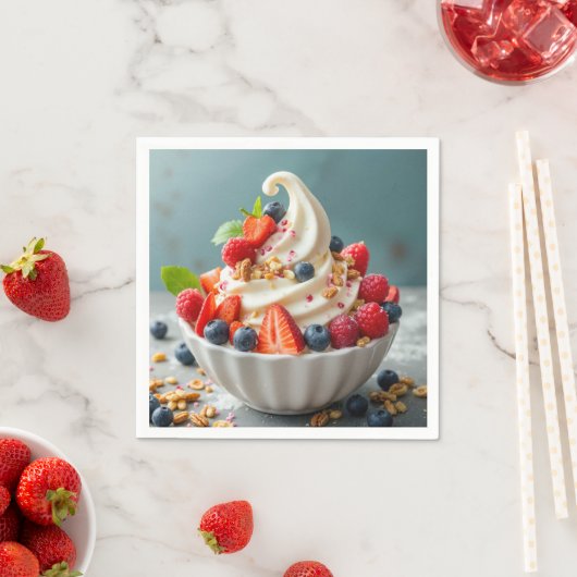 果実凍っていとグラノーラのヨーグルト スタンダードカクテルナプキン (インサイチュ)