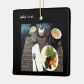 果実及びコーヒー セラミックオーナメント (左)