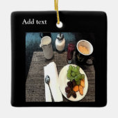 果実及びコーヒー セラミックオーナメント (正面)