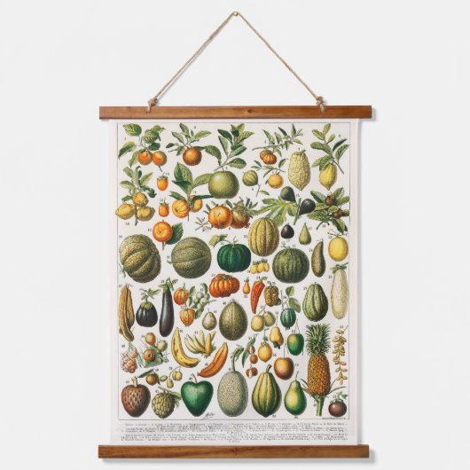果実及び野菜 吊り下げ型タペストリー (正面)