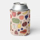 果実手描きヴィンテージイラストレーション。 缶クーラー (缶裏面)