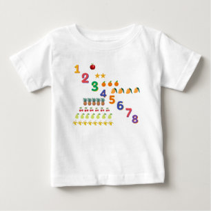 果実棚卸数値グラフ子供へ ベビーTシャツ