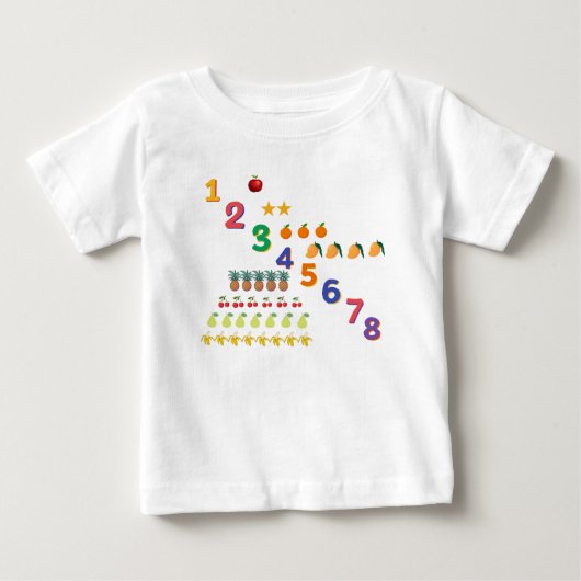 果実棚卸数値グラフ子供へ ベビーTシャツ (正面)
