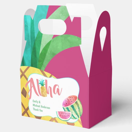 果実熱帯スイカのパイナップル切り妻の好意 フェイバーボックス (オープン)