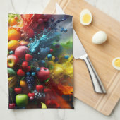 果実爆発 キッチンタオル (四つ折り)