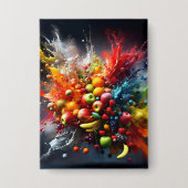 果実爆発 缶バッジ (正面)