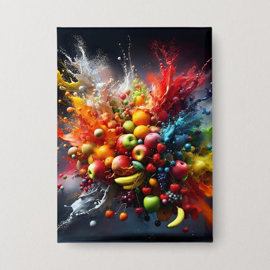 果実爆発 缶バッジ (正面)