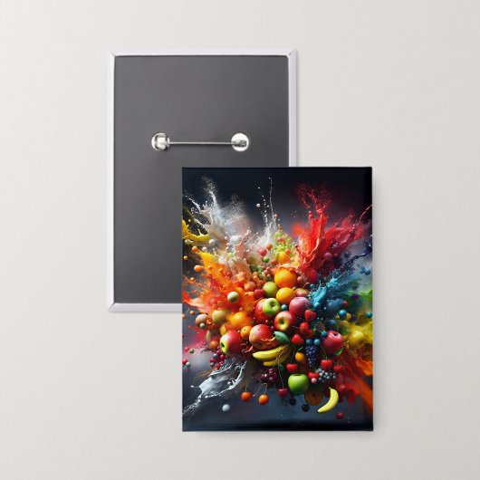 果実爆発 缶バッジ (正面/裏面)