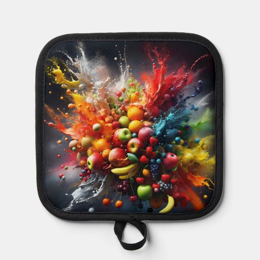 果実爆発 鍋敷き (正面)