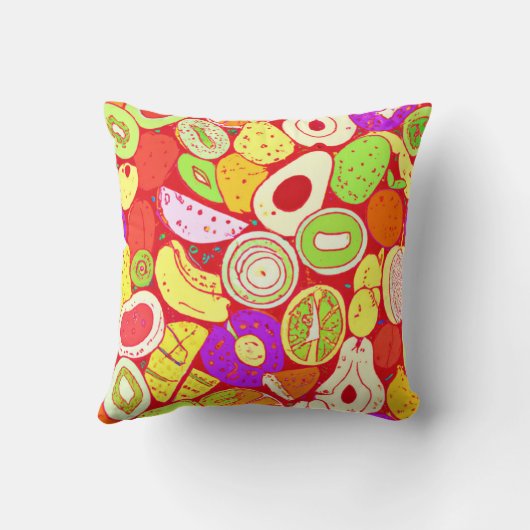 果実素晴らしの模様の混合物買今 クッション (裏面)