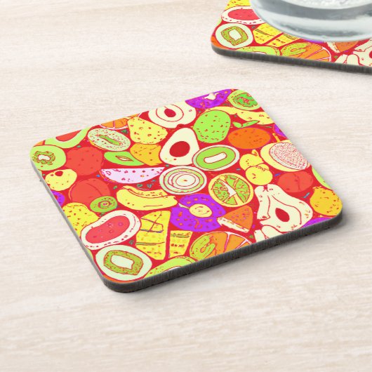 果実素晴らしの模様の混合物買今 コースター (左側)