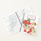 果実花水彩レシピ手帳 ノートブック (内部)
