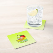 果実質パルプボードコースター スクエアペーパーコースター (インサイチュ)