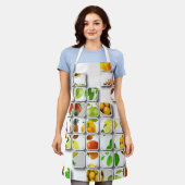果実野菜グリッド エプロン (着用した状態)