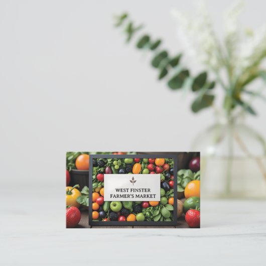 果実野菜フレームファーマーズマーケットCSA 名刺 (スタンド正面)