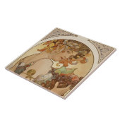 果実(アールヌーボー)(雌ポートレート)（果実） タイル (側面)