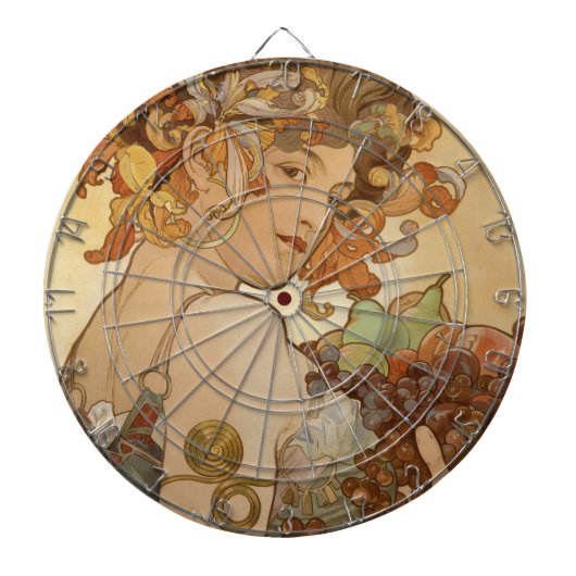 果実(アールヌーボー)(雌ポートレート)（果実） ダーツボード (正面)
