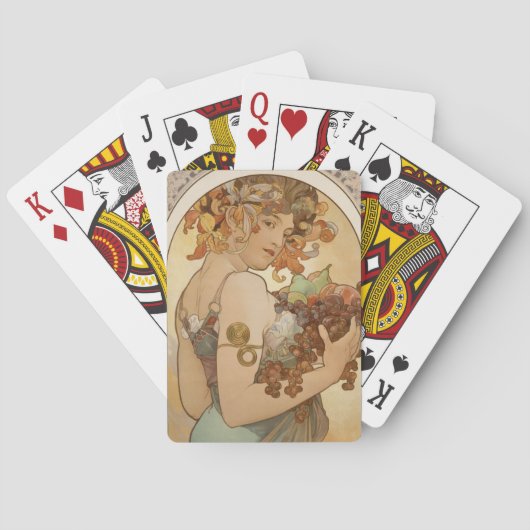 果実(アールヌーボー)(雌ポートレート)（果実） トランプ (裏面)