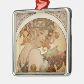 果実(アールヌーボー)(雌ポートレート)（果実） メタルオーナメント (左)