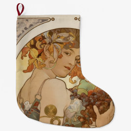 果実(アールヌーボー)(雌ポートレート)（果実） ラージクリスマスストッキング