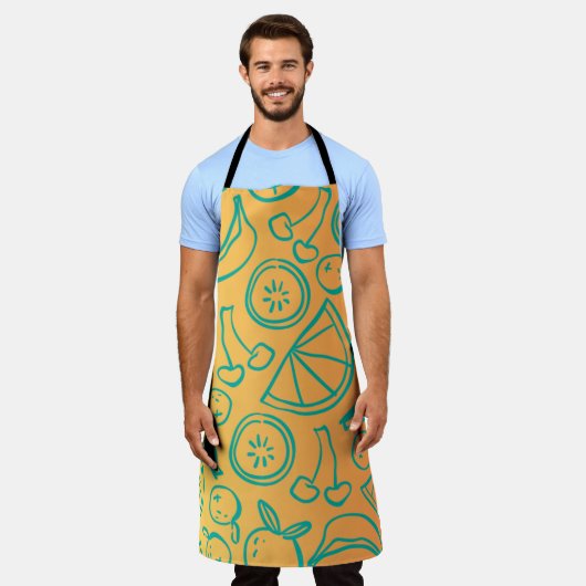 果実 エプロン (着用した状態)