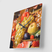 果実 スクエア壁時計 (傾斜)
