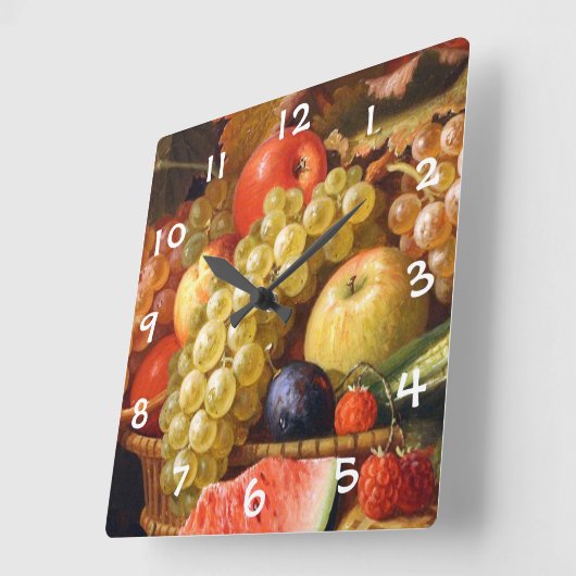 果実 スクエア壁時計 (傾斜)