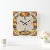 果実 スクエア壁時計 (ホーム)