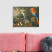 果実、パロット、オカチュオを持つ静物生活 キャンバスプリント (インサイチュ (リビング))