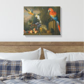 果実、パロット、オカチュオを持つ静物生活 キャンバスプリント (インサイチュ (寝室))