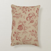 果実、ベリー、花。秋の継ぎ目のないパターン アクセントクッション (裏面(縦))