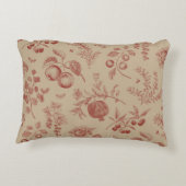 果実、ベリー、花。秋の継ぎ目のないパターン アクセントクッション (裏面)