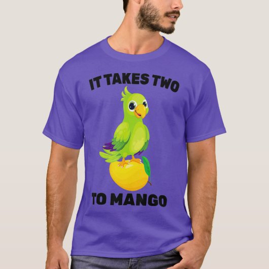 果実 – マンゴーには2回 – オウム鳥 – Tシャツ (正面)