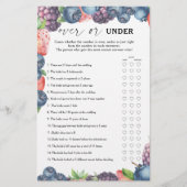 果実 – 上または下のブライダルシャワーゲーム (正面)