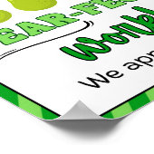 果実、感謝ウィークのサイン、スタッフの感謝 ポスター (角)