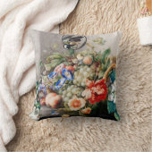 果実、花、葡萄、桃と小鳥 クッション (ブランケット)