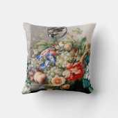 果実、花、葡萄、桃と小鳥 クッション (裏面)