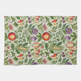 果実、野菜、花 キッチンタオル