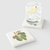 果実： A015さくらんぼ- ストーンコースター (横)