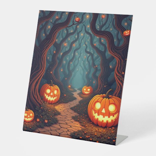 果敢なハッピーハローウィン 台座サイン (正面)