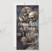 果敢にロマンチックなスケルトン結婚式 プログラム (正面)