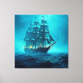 果敢に美しい海航海デザイン キャンバスプリント (正面)